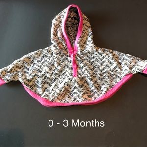 Chevron Hooded Poncho
